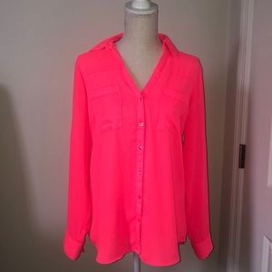 👚 Hot Pink Convertible Sleeve Portofino Shirt